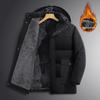 Dad's Winter Warm Plus Velvet Thick Cotton Jacket for Middle-Aged Men
