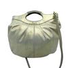 Used COACH 2-way handbag/shoulder bag Gathered Pleated 2-Way BagHandbag gold/Silver leather Women