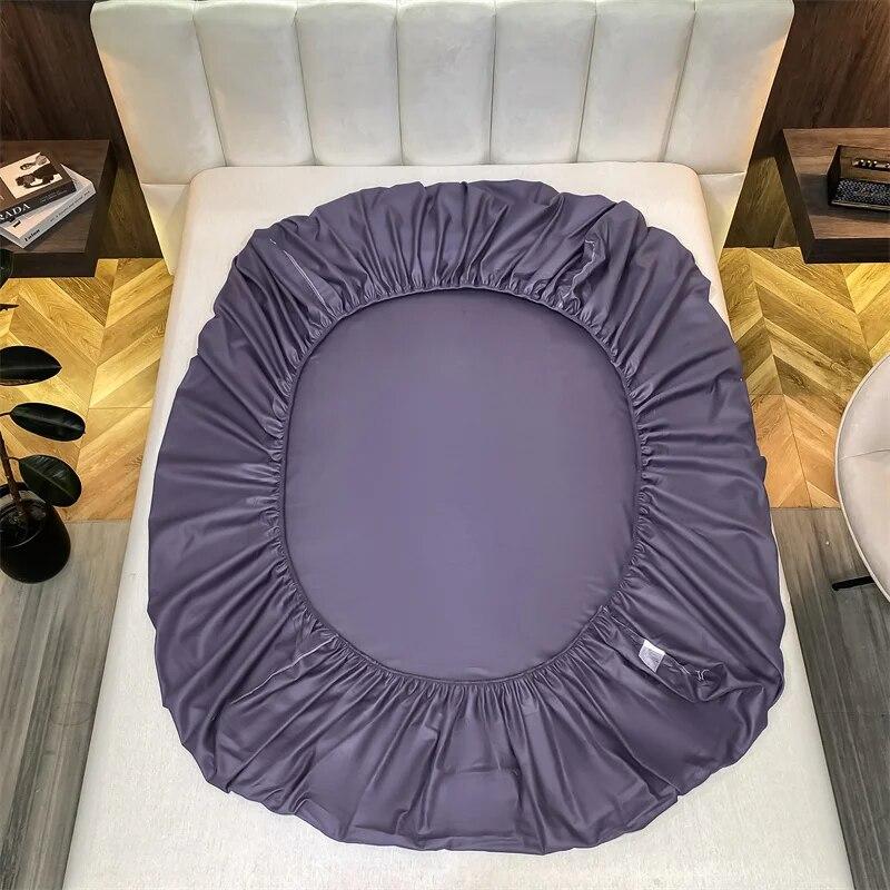 Sábana Bajera Ajustable de Algodón Egipcio con Bandas Elásticas, Fundas de Colchón Ajustables Antideslizantes para Cama Individual, Doble, King, Queen, Sábana Suave