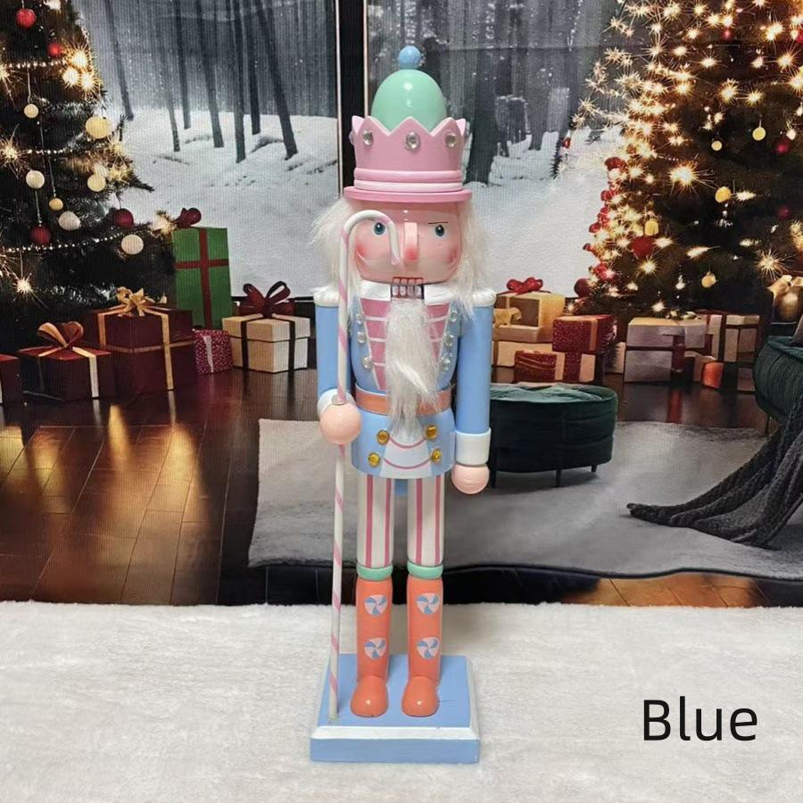 30CM Wooden Nutcracker Ornament for Christmas - Creative Home Decor