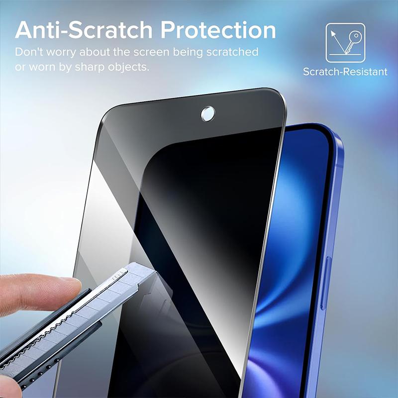 180 Degree Full Cover 9h Anti Scratch Dust Free Privacy Tempered Glass Screen Protector for iPhone 11 12 13 14 15 16 17 Pro Max