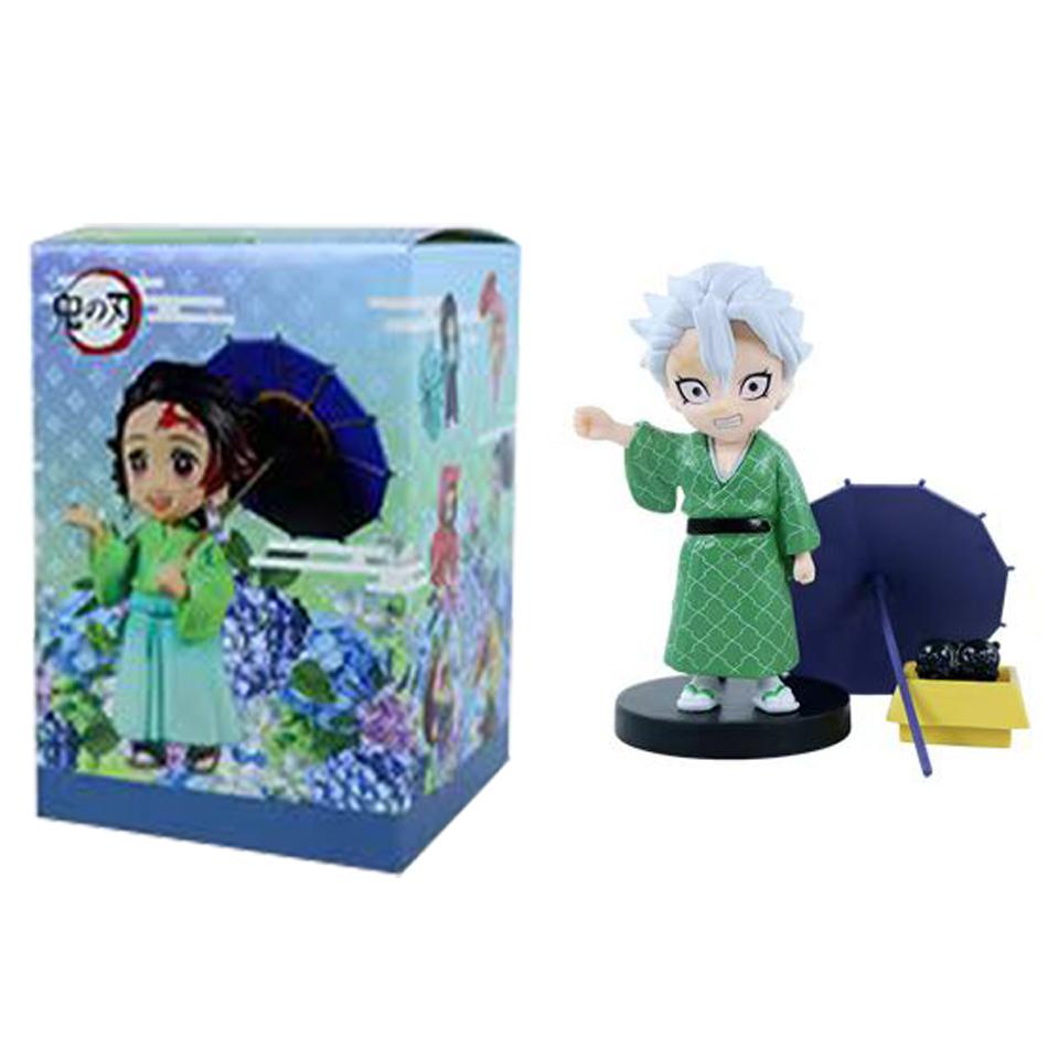 Hot Demon Slayer New Character Peripheral Plum Rain Series B Figure Car Model Ornaments Collectibles Christmas Gifts