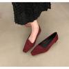 2026 Autumn Women Pointed Toe Boat Shoes Fashion Red Ladies Elegant Dress Pumps Shoes Thin Low Heel Outdoor Dress Work Shoes