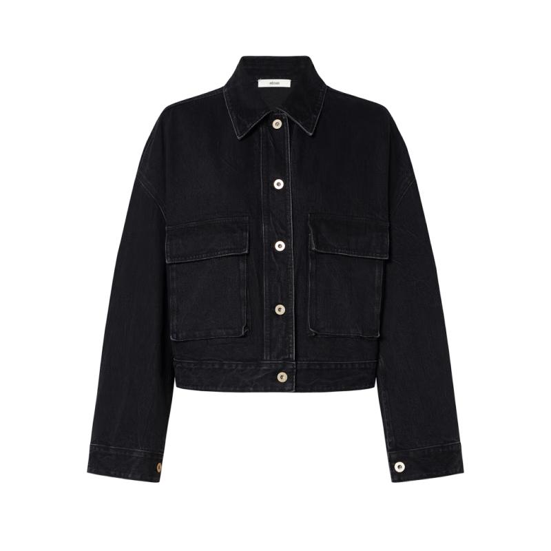 

Женская черная джинсовая куртка для работы L 170