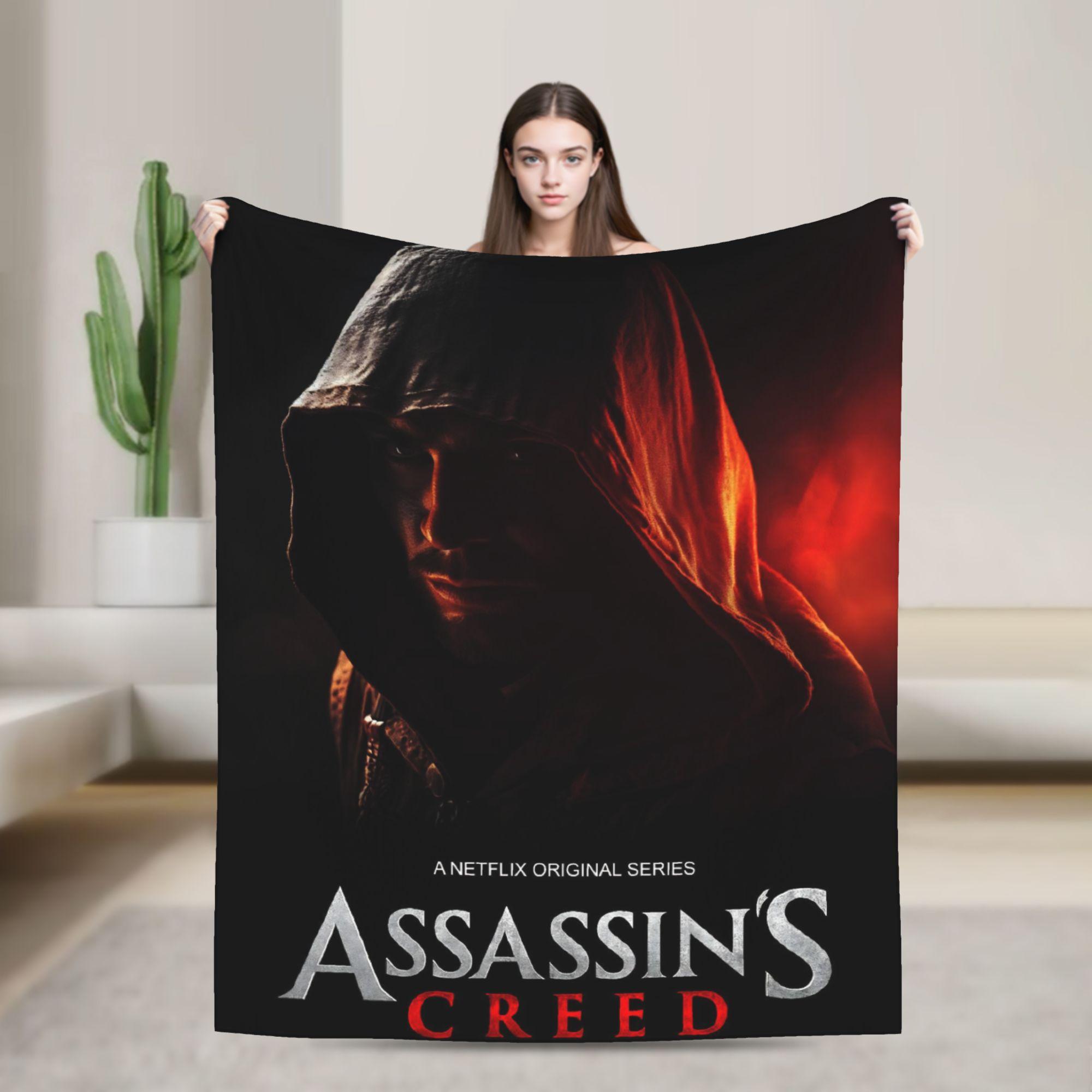 Assassins Creed Shadows Одеяло Качество Мягкое Теплое Плед Зима Мальчик Девочка Диван Кресло Диван Кровать Пушистое Покрывало 30x40in