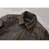 Chinese Size Classic Air Force A2 Flight Jacket Edged Army Green Genuine Cow Leather Jacket Men Pilot Coat Autumn Jaquetas Masculina De Couro