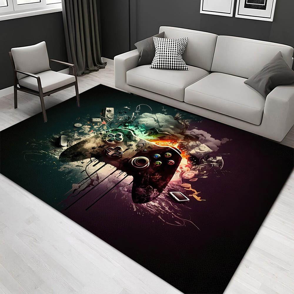 

1pc 1450781039Pattern Carpet, Area Rug For Living Room Bedroom Room Bed Chair Laundry Entryway Corridor Yard Non-slip Outdoor Camping Rug Fl 60cm by 90cm