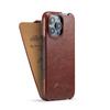 Retro Leather Phone Case iPhone 16 15 14 13 12 11 Pro Max 16Plus 16E Vertical Flip Genuine Leather Hard Back Cover