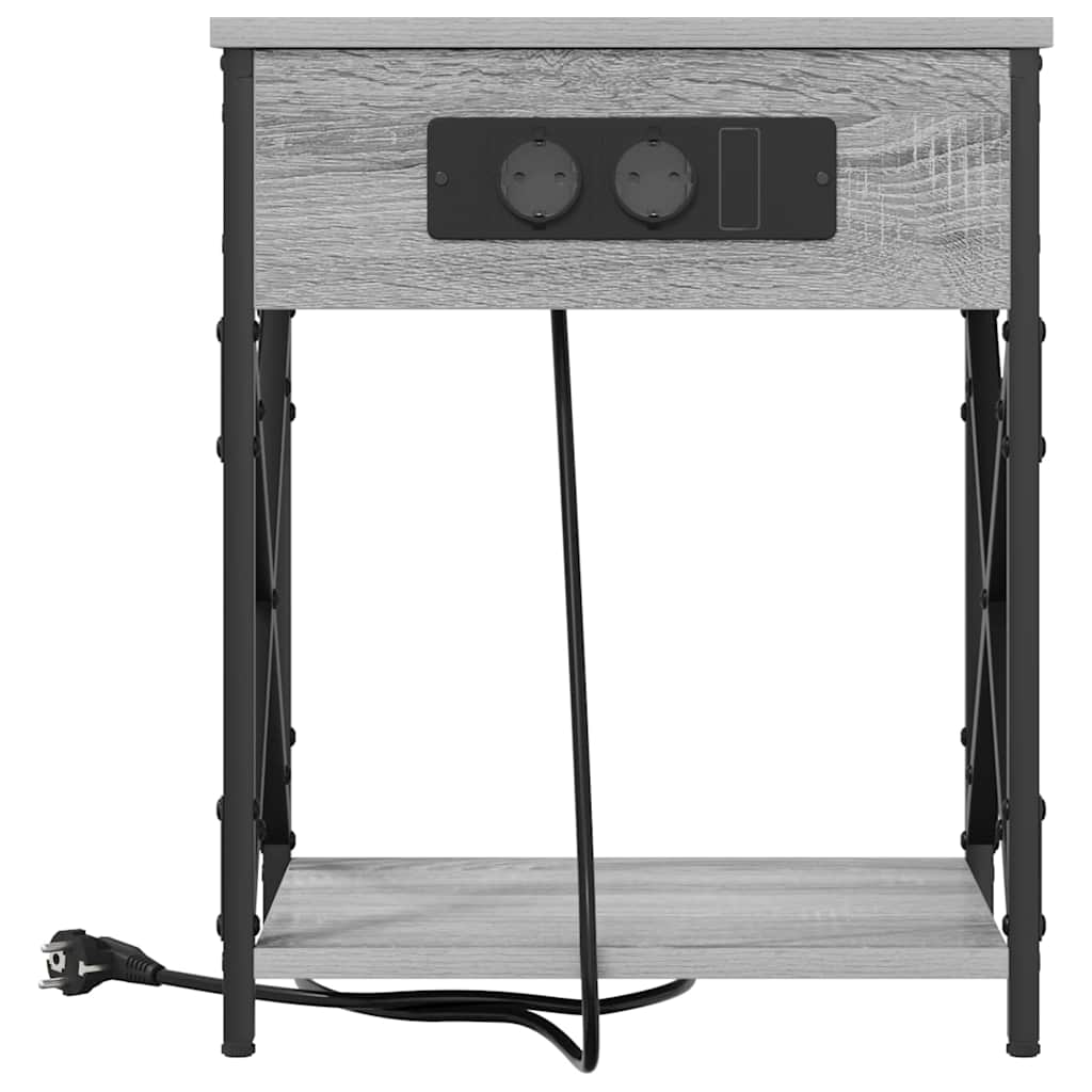 Nightstand Set (2 pcs) Grey Sonoma 41 x 31 x 51 cm Particleboard