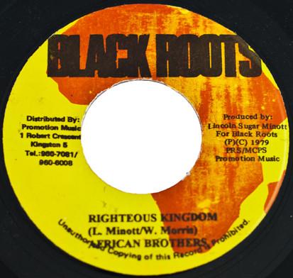 7inch Record AFRICAN BROTHERS Righteous Kingdom NONE Black Roots Jamaica Reggae Ska Dub Used
