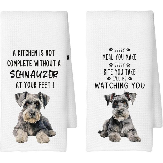 Long-Haired Dachshund Kitchen Towels Set of 2, Dog Gifts for Women, Dachshund Gifts, Dog Lover Mom Gift Tea Towels Kitchen Hand Towels 16x24 Inch for