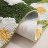 Floor Moss Carpet Cartoon Flower Print Thick Great Water Absorption Non Slip