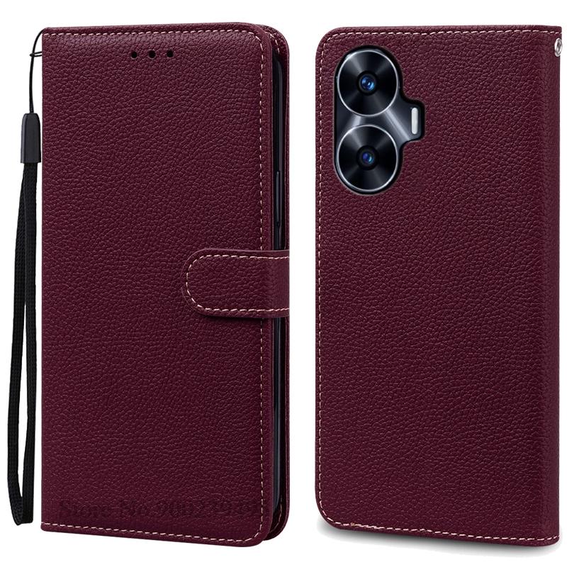 For Realme C55 Case Leather Flip Wallet Cover For Realme C55 Case Book Protective Cover Coque Fundas Shell