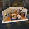 DIY Дерев'яний Квартира Шелдона Casa Мініатюрні Будівельні Набори Світлові Закладки Зібрана Книжкова Полиця Прикраса для Дому Подарунок Друзям
