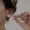 Personalized S999 Sterling Silver Maple Leaf Stud Earrings for Women - Simple, Elegant, and Versatile Ear Accessories