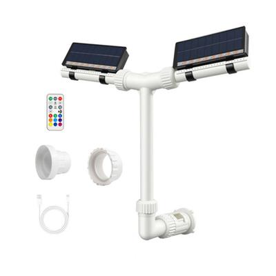 Solar Poolbrunnen Schwimmbadbrunnen mit mehrfarbigen LED-Leuchten