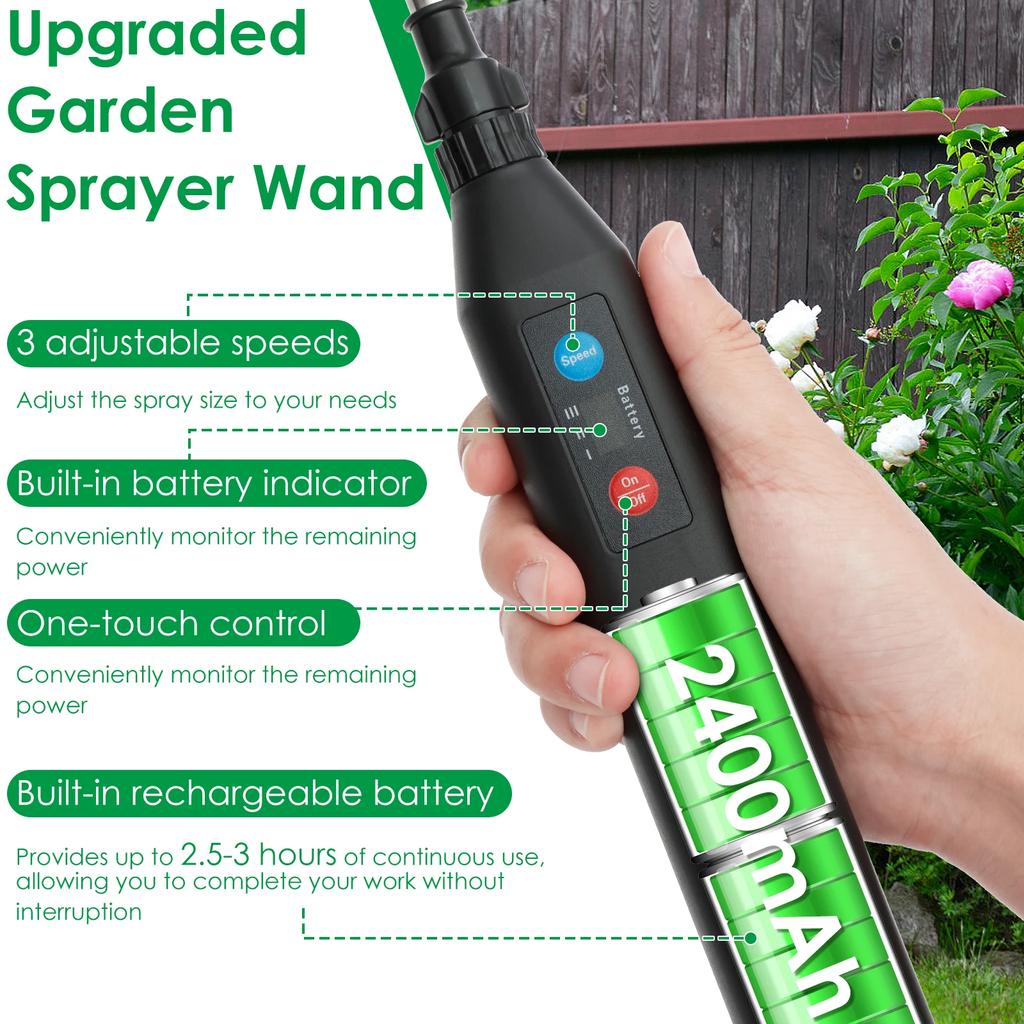 Einziehbare elektrische Sprühlanze Bewässerungswerkzeug 4 Nebeldüsen Gartenpflanze Pestizid-Sprühbaum Rasenbewässerungszubehör