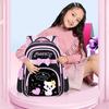 Grade 1-6 Children School Bags for Girls Cut Cat Printed 3 PCS Set Primary School Backpack Kids School Bookbag with Handbag Pencil Case