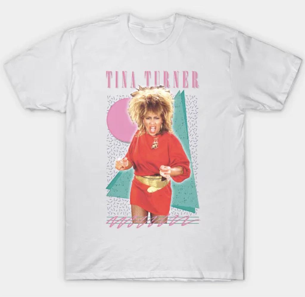 Tina Turner Short Sleeve T shirt Mens Unisex S-3XL White Fan Art