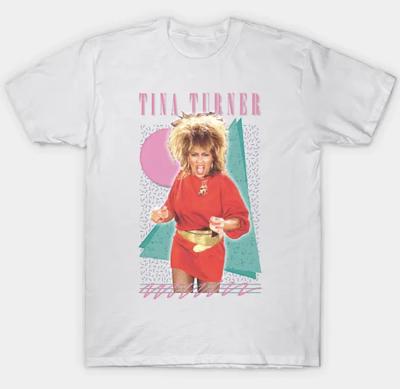 Tina Turner Kurzarm T-Shirt Herren Unisex S-3XL Weiß Fan Art