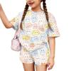Kids Casual Short Sleeve Top and Shorts Set Animal Print Lightweight Summer Outfit Soft Fabric Comfortable Fit
