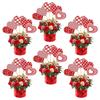 15PCS Heart Shape Valentines Day Decorations Confession Arrange Props Bouquet Decoration Sticks Romantic Multipurpose