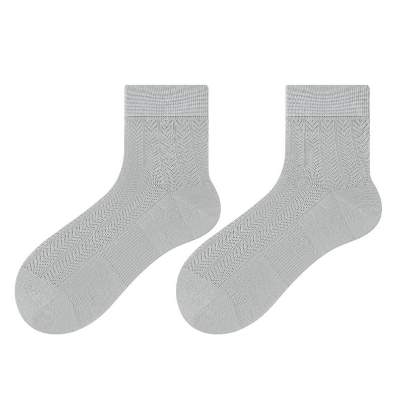 Socks Summer Thin Men'S Mulberry Silk Socks 10A Antibacterial, Deodorant, Sweat-Absorbing And Breathable Business Socks Mesh Socks