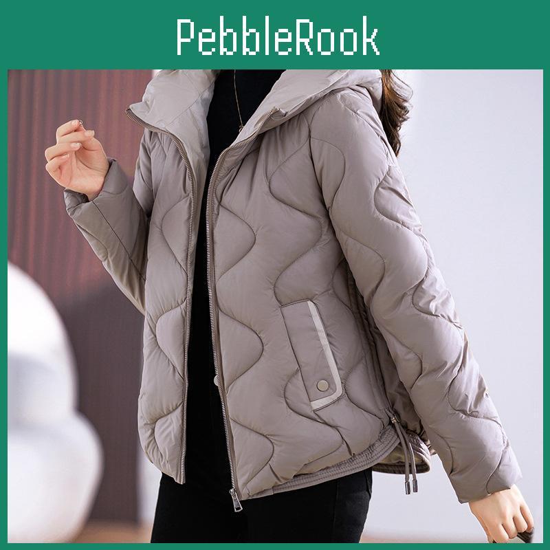 Womens Fall And Thickened Winter Warm Jacket Cotton Hooded Warm Jacket Casual Plus Size Office Jacket