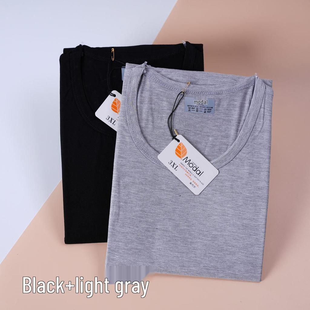 Men's Modal Cotton Long Sleeve Thermal Underwear Set - Lightweight Round Neck Base Layer for Autumn & Winter