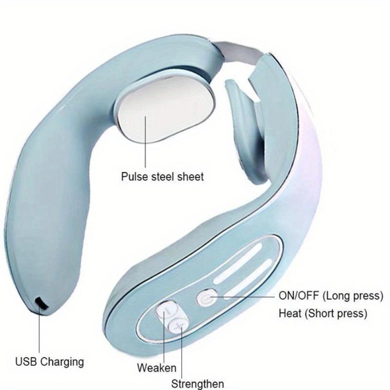 Portable Heated Neck Massager For Muscle Relaxation, Home Use Electric 12 Gears Pulse Neck Massager With Heat, Thanksgiving Gift For Men And Women