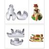8pcs Christmas Cookie Mould Snow Man Tree Elk Sainless Steel Biscuit Cutters for Christmas Diy Buscuit Dessert Baking Supplies