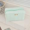 Small Rose Knitted Cotton Octagonal Makeup Storage Bag With Waterproof Design For Daily Use