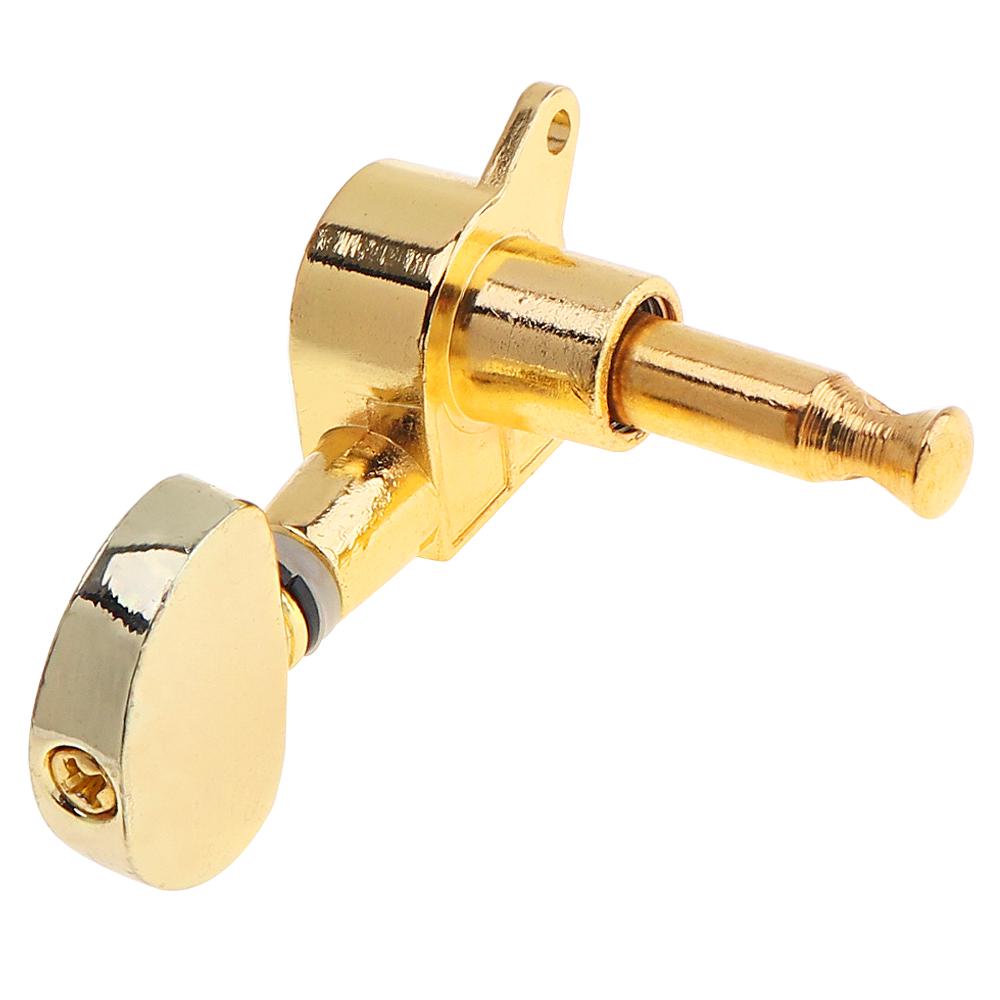 6pcs 40 / 41 Inch Folk Guitar Tuning Pegs 3R+3L All Closed Machine Heads Tuners Gold Black Optional