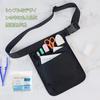 Samcos Waist Pouch, Tool Bag, Large Capacity, for Childcare, Work, Nurses, Apron Bag, Belt Included, Shoulder Pouch, Multi-Function Pocket (Black)