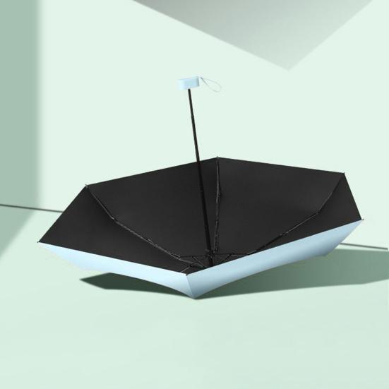 Reise Mini Paraply for Veske Sammenleggbar Kompakt UV-beskyttelse Paraply Liten Lomme Regn Solparaply for Menn Kvinner