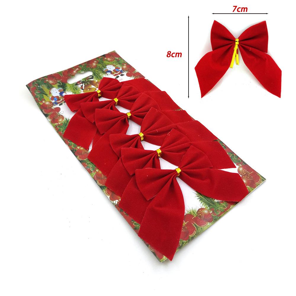 Christmas Bows Ornaments - Pack of 12 Holiday Decorations & Gifts