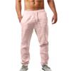 Pantaloni Sportivi Casual Larghi in Cotone e Lino Hip-Hop da Uomo Estivi Europei e Americani