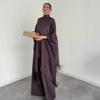 Cross-border European and American Women's Clothing 2026 Spring Amazon Long Hooded Fringed Shawl Dress Wide-leg Pants Set