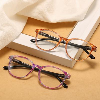 Fashion Printed Anti Blue Light Presbyopia Glasses High-Definition Wear-Resistant Reading Glasses For Men Women +1.0 To +4.0