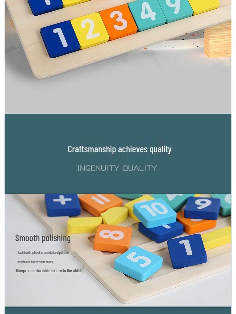 Children's Educational Wooden Abacus Board for Math Learning and Enlightenment