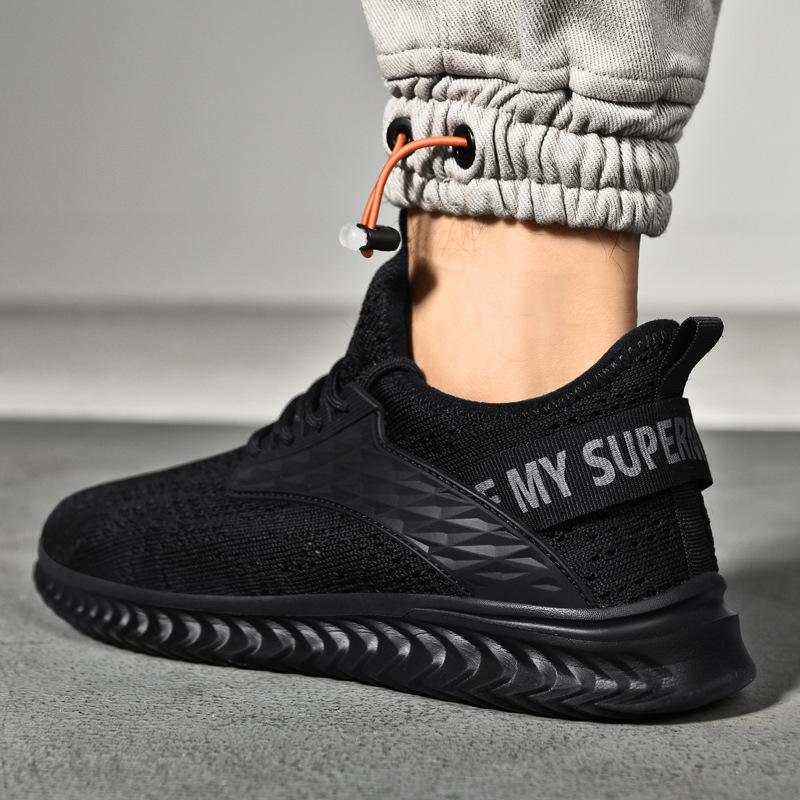 Herren Sportschuhe neu große Größe Casual-Stil Laufschuhe Mesh hohl fliegend gewebt dünne trendige Schuhe