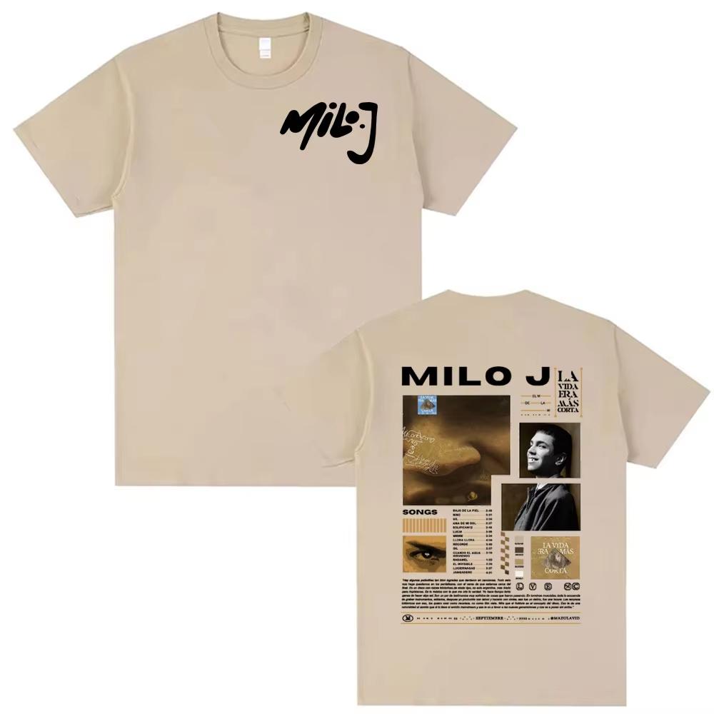 Rapper Milo J Music Album 2025 Tour Merch T Shirts Fashion Hip Hop Street Pop Music T Shirt Men Women Casual Male Cotton Tshirt