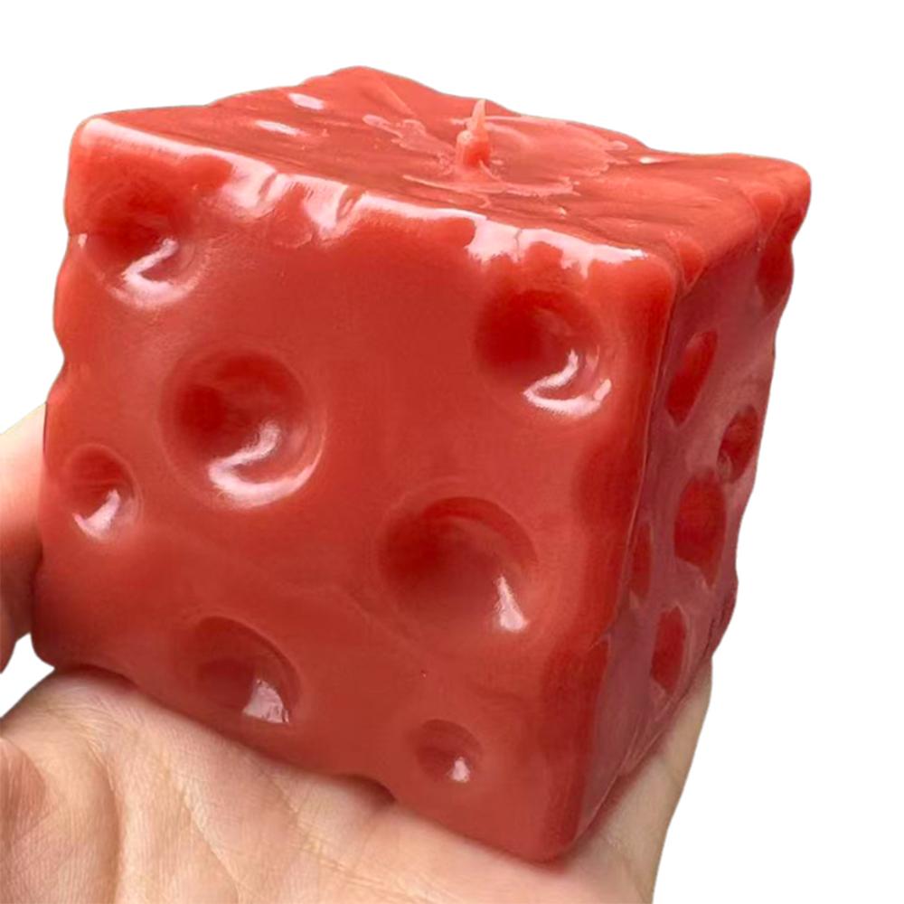 Super Soft Cheese Squeezed Cube 6/7cm Cheese Stress Ball Giant Cheese Squeeze Toy  Stress Relief
