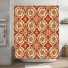 Exquisite Modern Geometric Shower Curtain Orange White Gold Black Waterproof Fabric for Bath Decoration Home Furnishing
