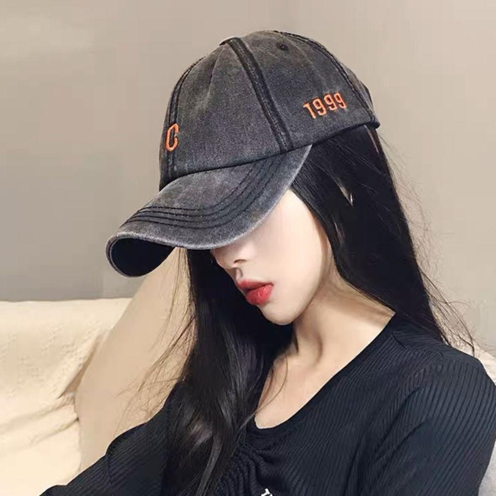 Fashion Letters C Embroidery Baseball Caps Adjustable Hip-hop Washed Baseball Hats Sunscreen Hats Man Women Outdoor Sports