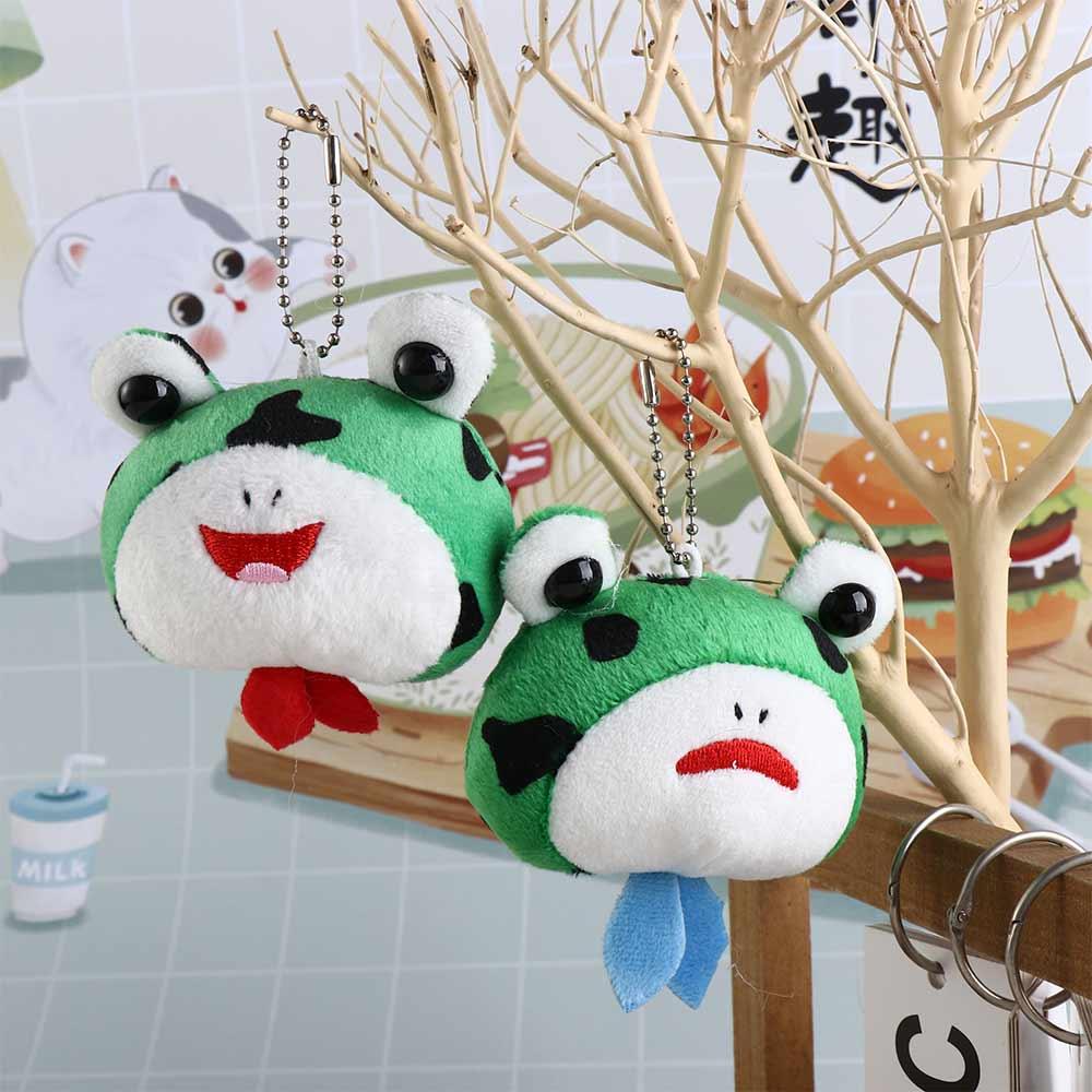 Stuffed Doll Red Scarf Frog Plush Pendant Cartoon Frog Frog Plush Keyring   Birthday Gifts