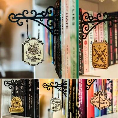 Boekenkast Hoekjes Kroegborden Boekenplank Divider Eenvoudige Installatie Divider Labels Boekhandel Benodigdheden Boek Genre Borden Voor Hotel