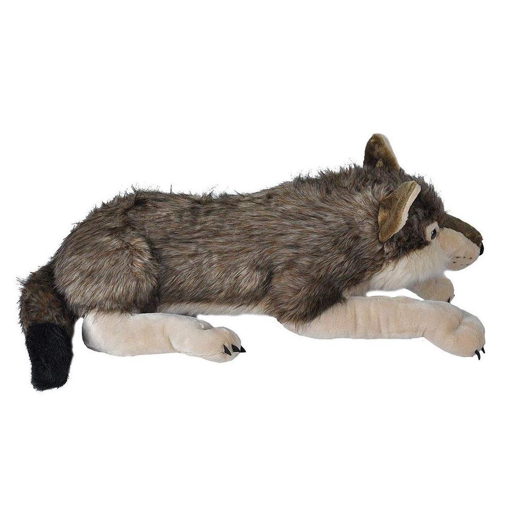 Wild Republic Wolf Plush Toy Jumbo Soft Animal Body Pillow Cushion Extra Large W37 X D96 X H25cm 82332