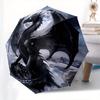 Dragon Moonlit Theme 8 Bone Hand Automatic Folding Umbrella, Compact and Portable Design, A Perfect Gift for Birthday, Christmas or Business