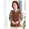 Middle-aged and Elderly Women's Style Tops Bottoming Shirts Women's Long-sleeved Shirts Spring and Autumn New Pullovers